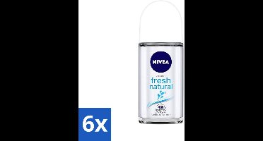 6 x NIVEA - Deodorant Roller - Frisse Natuur - Langdurige Frisheid - 50 ml - NIVEA Deodorant - Deodorant Roller - Antitranspirant - Natuurlijke Deodorant - Deodorant Met Oceaanextracten