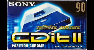 Sony CDit II 90 (10 pack) chrome slide case blank audio cassette tapes 10 stuks