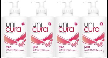 Unicura Handzeep Mild - Voordeelverpakking - 4 x 250 ml - Met Aloe Vera