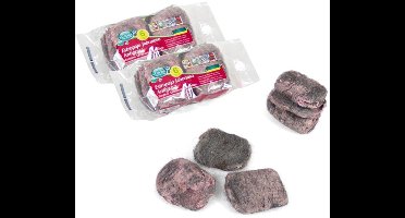 Gerimport zeepstaalsponzen - 12x stuks - hardnekkig vuil - staalspons - zeepspons