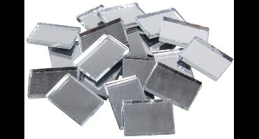 Rayher spiegel mozaiek tegeltjes/stenen - 1 x 1,5 cm - 1200x stuks - Mozaieken maken - Creatief hobby/knutsel materiaal