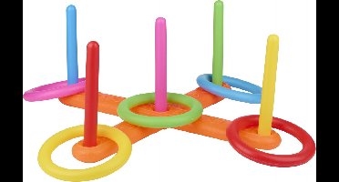 Eddy Toys Ringwerp Spel 12-Delig - Ring Gooien Spel voor Kinderen - Werpspel Toss Game voor Buiten - Buitenspel Speelgoed - Tuinspel Kinderen - Ring Toss Spel Ringwerpset
