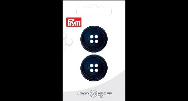 Knoop 4 gaatjes 25mm marine 2st - Knopen - Prym