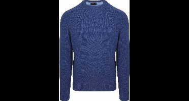 Suitable Lamswol Trui Ronde Hals Royal Blauw - Maat M - Heren - Pullover - Sweater