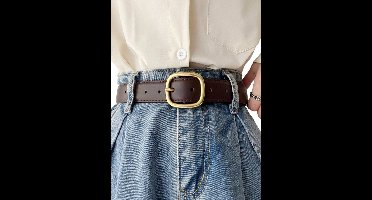 S&E Vrouwelijke Riem – Simpel & Modieus - 106cm - Koffiebruin