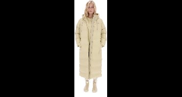 Hunter - Womens Hutchison PU Sonic Welded Long Puffer Jacket Gravel - Maat XS