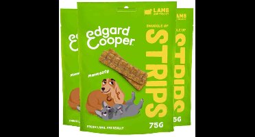 3x Edgard & Cooper Adult Strips Lam & Kalkoen 75 gr
