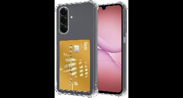 Hoesje - Geschikt voor Samsung Galaxy A17 - Met Pashouder en Kaarthouder - Telefoon Hoes Shockproof - Siliconen Case - Back Cover - Shock Proof - Pasjes Houder - Transparant