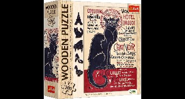 Trefl houten legpuzzel The Black Cat - kunst puzzel 200 stukjes.