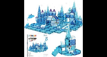 Lardic - Magnetisch Speelgoed Frozen Ice Set - Magnetic Tiles - Bouwspeelgoed - Bouwblokken - Magneten Speelgoed - Magnetische Tegels - Magna - Bouwstenen - Montessori Speelgoed - Mind Educatief Constructie Speelgoed