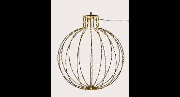 Zwarte Kerstbal met LED Verlichting – 45 cm – voor binnen en buiten