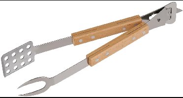 alpina BBQ Multitool 6 in 1 - BBQ Accessoires - Inklapbaar - Compact - Tang - Spatel - Vork - Flesopener - BBQ-tool Voor Onderweg