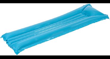 Eddy Toys Luchtmat - 174 x 59 x 18 cm - Air Mat tot 80 kg - Opblaasbare Luchtmat met Hoofdkussen - Zwembad Luchtbed voor Volwassenen - Blauw - Item 56853