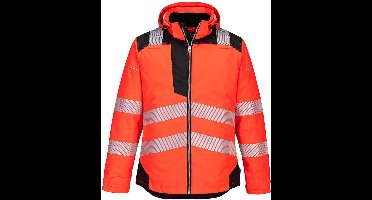 Portwest PW3 Hi-Vis Winterjack T400 - Rood/Zwart - XXL