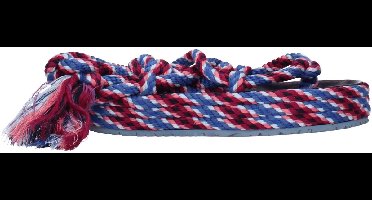 Fabric Open Toe Sandal with Self Tie Closures and Mid Heels Wo -