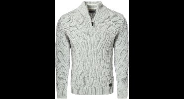 Carisma Heren Trui Opstaande Kraag Gebreid Motief Grijs 7859 - S