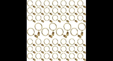 50 stuks roestvrije metalen gordijnring-38 mm diameter hanger ringhaak clip voor het vasthouden van - goud