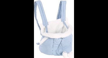 Hondentas – Flamingo Buikdrager Cuddi Blauw – 32x22x25 cm – draagtas voor kleine honden & puppy’s – verstelbare schouderbanden & veiligheidsriem – zachte pluche binnenkant – comfortabele honden draagtas voor wandelingen & reizen