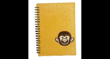 PIA Soft Toys - Pluche Doodshoofdaapje notitieboekje - 16 cm