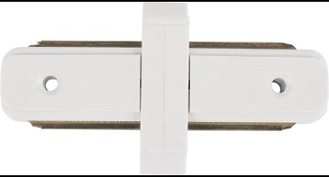 Rechte witte railverbinder voor verlichtingssystemen