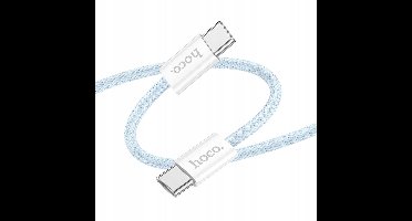 Hoco USB-C Kabel 60W PD/QC Snel Laden 1m Blauw