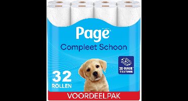 Page® toiletpapier - Compleet Schoon wc papier - 32 rollen - met een vleugje katoen - Voordeelverpakking