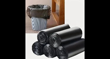 Vuilniszakken - Extreem scheurvast Voor prullenbakken van 30L - 20X afvalzakken 50x60 cm | Huisvuil & Kantoor - Zwart - Vuilniszakken assortiment - handige afvalzakken | Pedaalemmerzakken | Vuilniszakken - Trekbandzak 30L