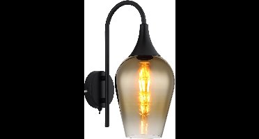 Globo - wandlamp - LAVUS - groen - glas - bedlampje - E27 - 15552W2