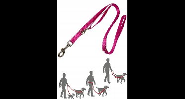 Verstelbare Hondenlijn 5m Fuchsia - Duurzaam en Wasbaar