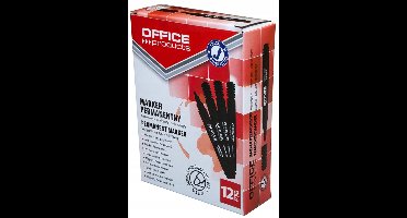 Permanente marker zwart 1-3 mm - sneldrogend en waterbestendig