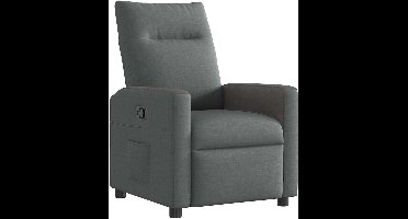 vidaXL - Relaxfauteuil - Donkergrijze - Stof