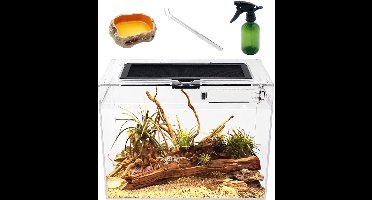 DailySupplies® Terrarium - Ecosysteem - Reptielenverblijf - Zwart