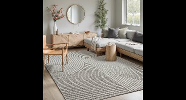 Mia's Teppiche Atlas – modern vloerkleed met 3D structuur & hoog-laag effect, zacht en stijlvol, grijs, 160 x 230 cm