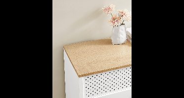 Metalen Opbergkast met Deuren – Stalen Kast met Verstelbare Planken, Magnetische Sluiting, Houten Accenten – Opbergmeubel voor Woonkamer, Keuken of Kantoor – 80x40x76 cm – Wit & Natuurlijk Hout IndustrialHome