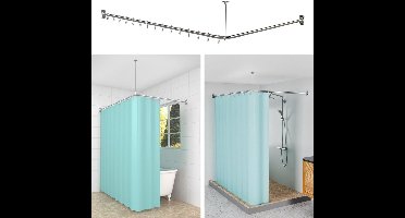 DailySupplies® Douchestang - Doucheset - Douchegordijnstang - Zilver