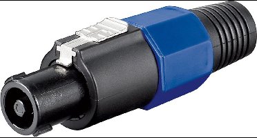 Goobay PA Luidspreker Plug - Speakon Connector (m) - met schroefverbinding en knikbescherming - 4-polig - Zwart