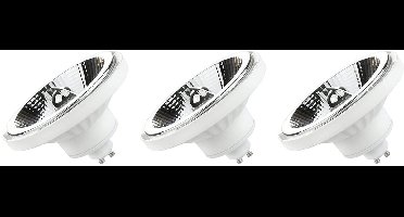 Spectrum GU10 LED Spot AR111 - 12 Watt - 230V - 1200 Lumen - 4000K Neutraal wit - Natuurlijk licht - Energiezuinig - 3 stuks