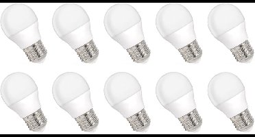 Spectrum LED Kogellamp E27 4W - 230V - 320 Lumen - 3000K Warm wit - Gezellig licht - Energiezuinig - 10 stuks