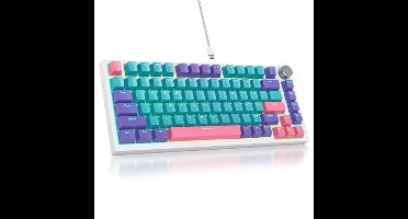 SbocKeeb V400 75% pakking Mechanisch toetsenbord .75% Bedraad RGB mechanisch toetsenbord met pakking en geluidsabsorberende pads Programmeerbaar Amerikaans QWERTY voor Mac/Win