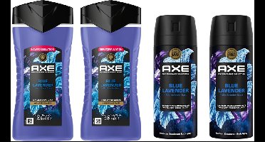 AXE Blue Lavender - Pakket - 2 x Douchegel & 2 x Deo Spray