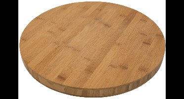 Cookinglife Snijplank Organic - Ronde 40 cm - Bamboe Serveerplank - Bamboo Cutting Board- Bruin - Hygiënisch Mesvriendelijk