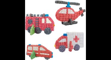 PlayMais Kaarten Versieren Brandweerwagen