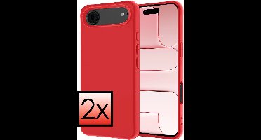 Hoesje - 2 Stuks - Geschikt voor Apple iPhone Air - Sterk & Shockproof - Case Siliconen - Back Cover - Telefoon Hoes - Rood
