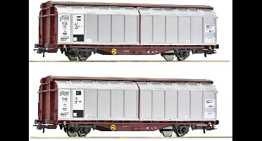 Roco 6600111 H0 2-delige set schuifwandwagons van de DB