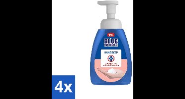 4 x Blue Wonder - Handzeep - Hygiënisch & Verzorgend - 225 ml - Hygiëne - Handzeep - Antibacteriële Handzeep - Schuimende Mousse - Handhygiëne