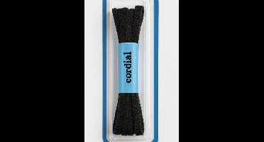 Cordial  - Schoenveters - rond zwart grof geweven - veterlengte 150 cm 7-9 gaatjes