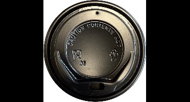 Koffiebeker Deksel – Zwart – 80 mm – 8 oz – 20 x 50 stuks – 1000 stuks – Voor Papieren Koffiebekers To-Go