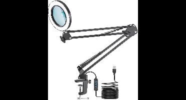 Vergrootglas Met Verlichting - Loeplamp met Led Verlichting - Zwart