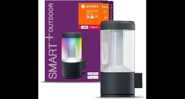 Slim tuinarmatuur LED: voor muur, SMART+ Outdoor Lantern Modern Wall Multicolour / 12 W, 220…240 V, RGBW, 2000 … 6500 K, materiaal behuizing: aluminium, IP44, 1-bundel