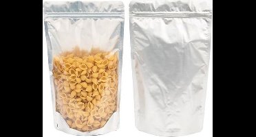 Stazakken Transparant/Zilver 17x9x28,5cm 340 gram (100 stuks)